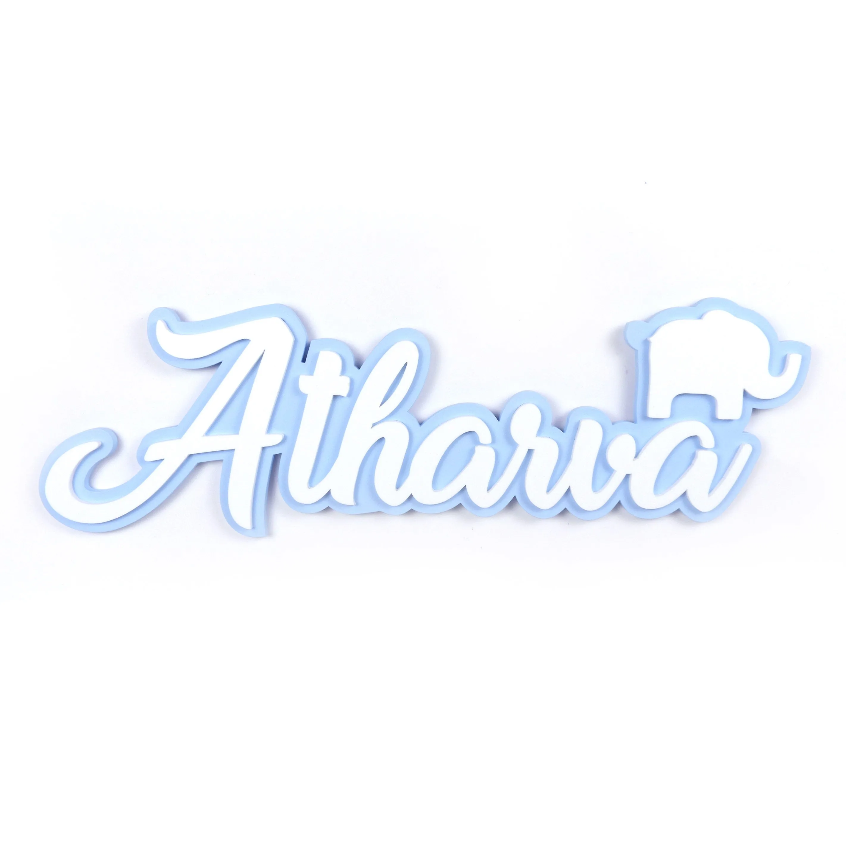 3D Acrylic Name Plaque - Elephant