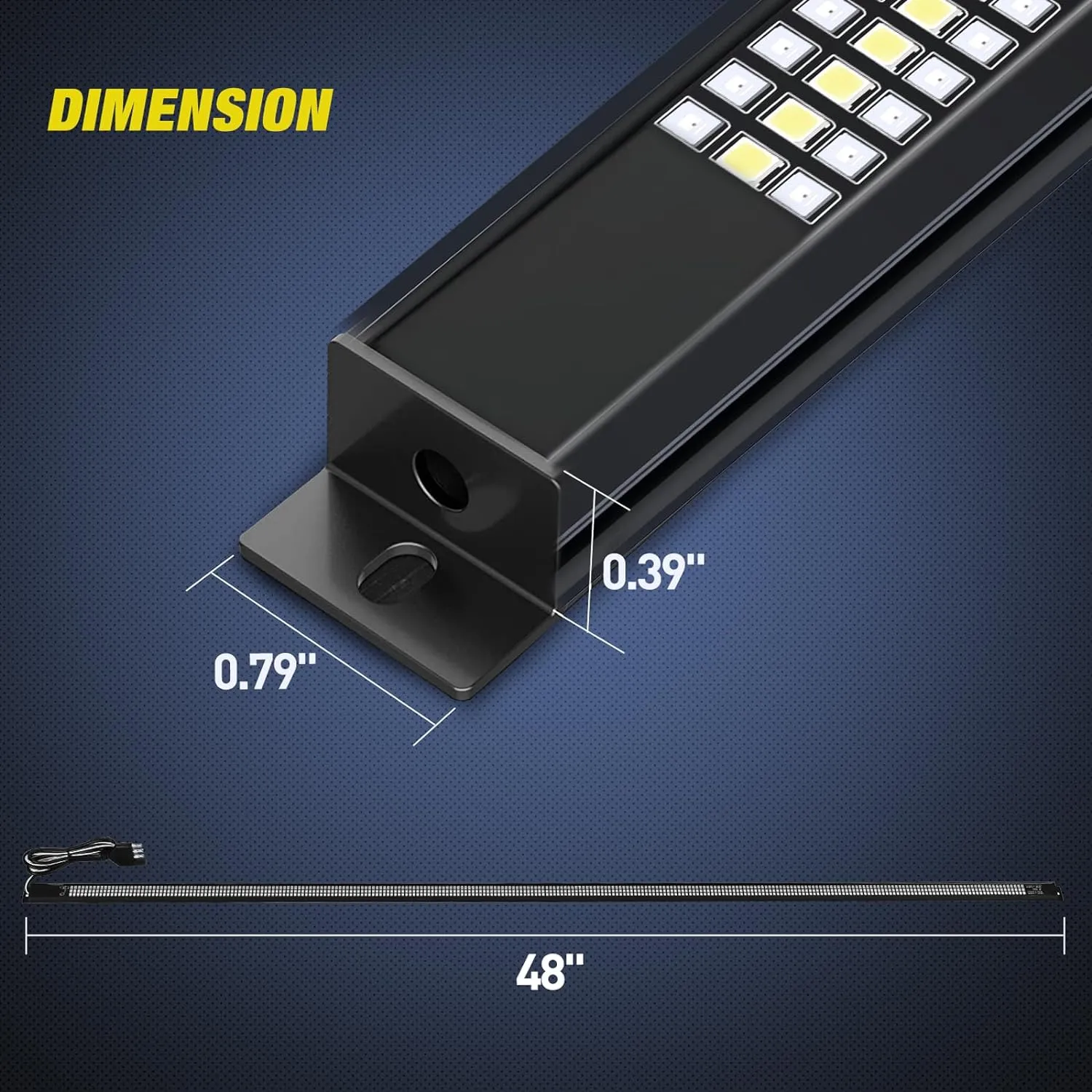 48 Inch Aluminum Frame Triple Row 780 Leds Red White Light Strip