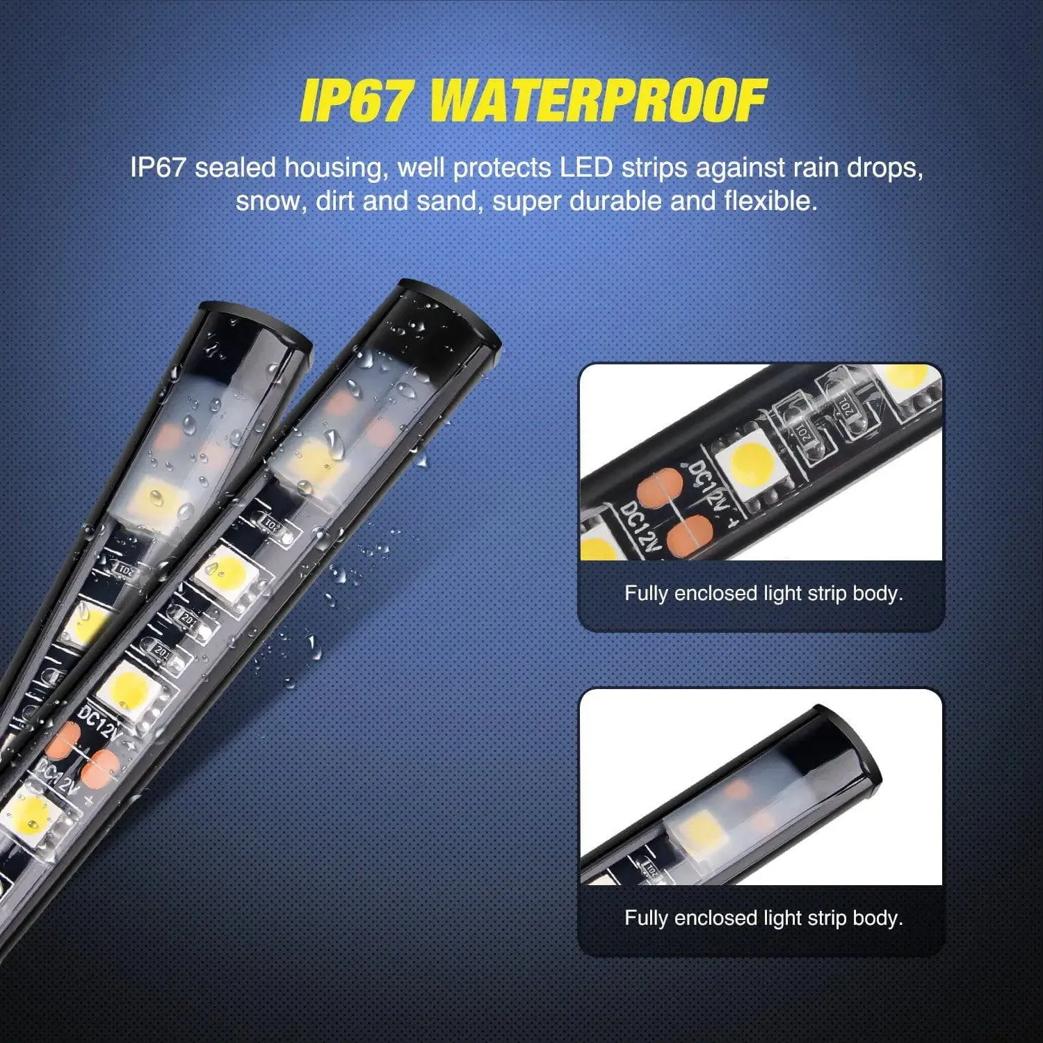 60 Inch 270Leds LED Bed Light Strip 3PCS