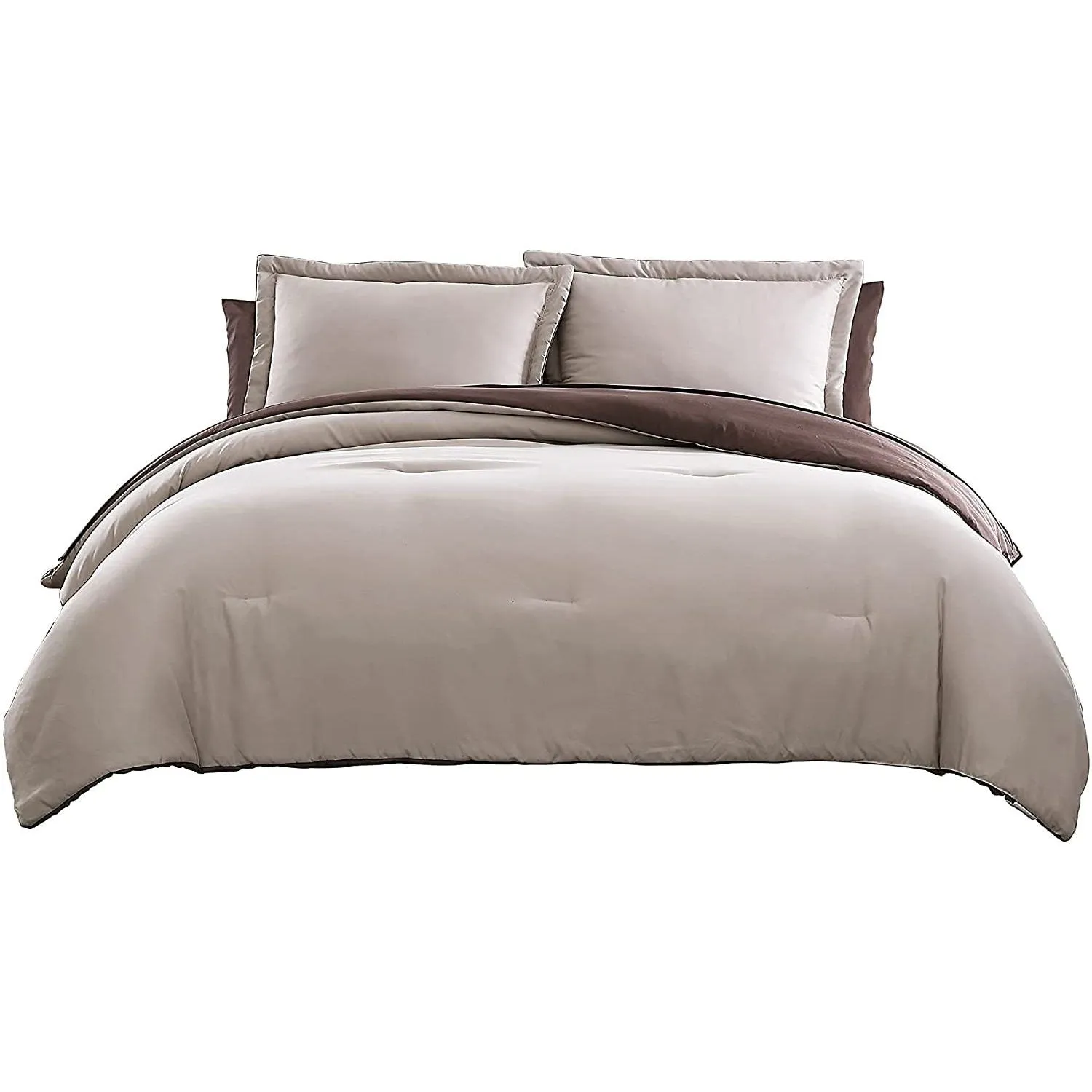 7-Piece Set: Chestnut Reversible Bed in a Bag Bedding Collection