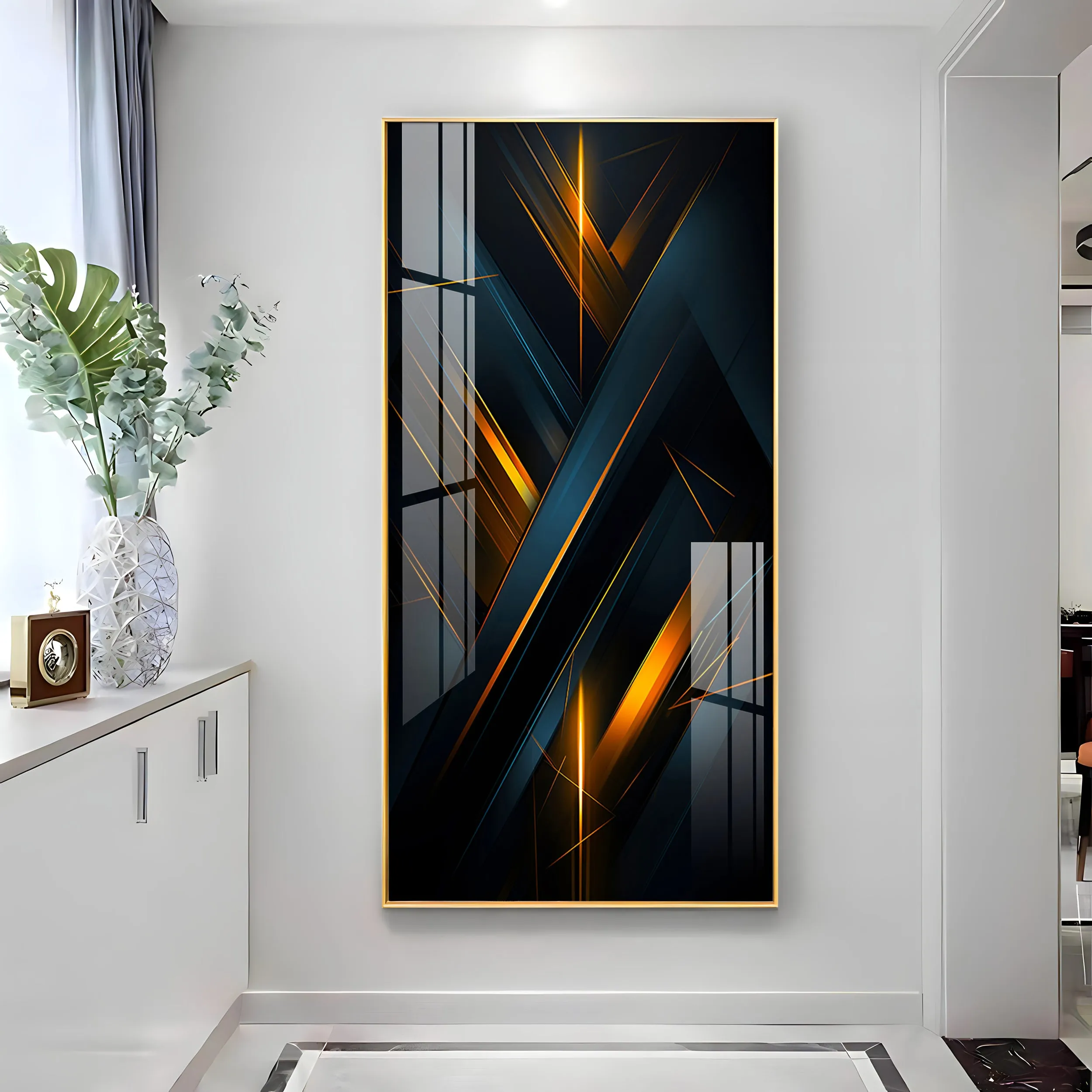 Abstract Modern Design For Entrance Premium Acrylic Vertical Wall Art