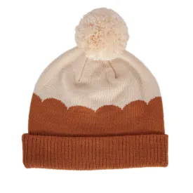 Acorn Scalloped Merino Beanie Caramel
