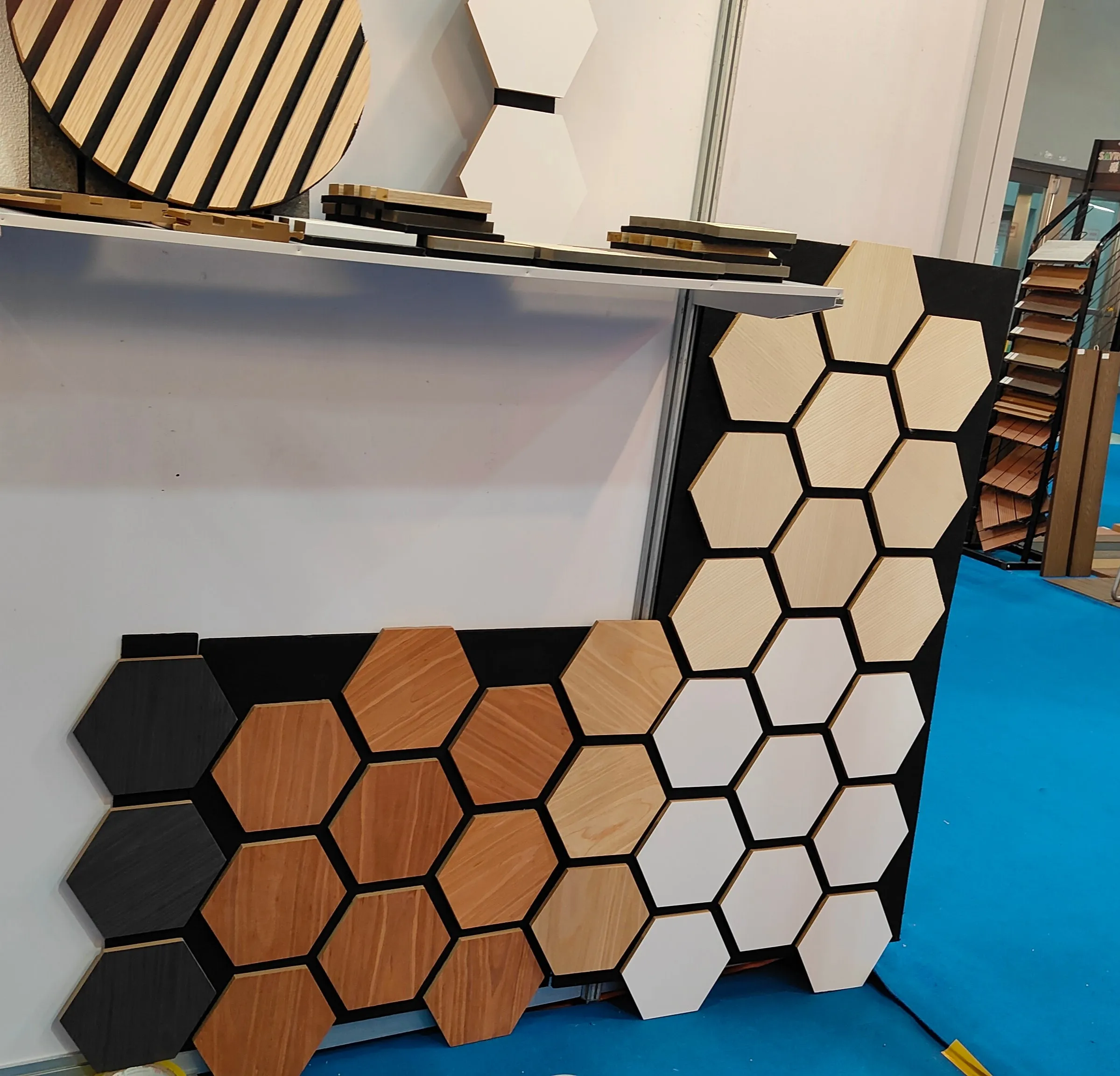 Akupanel Acoustic Hexagon Wood Panel Modern Interior Sound Proof Decoration Wall Panels