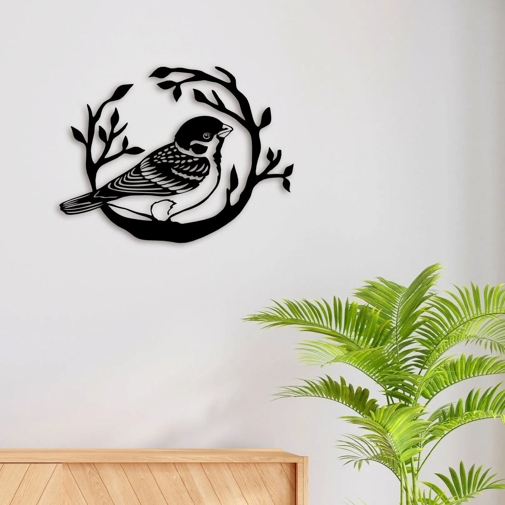 Alone Bird Metal Wall Art