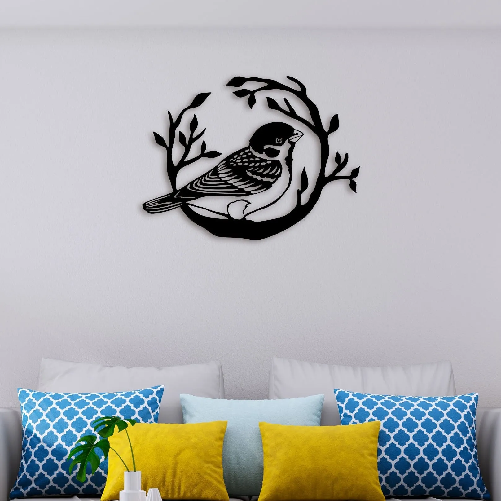 Alone Bird Metal Wall Art
