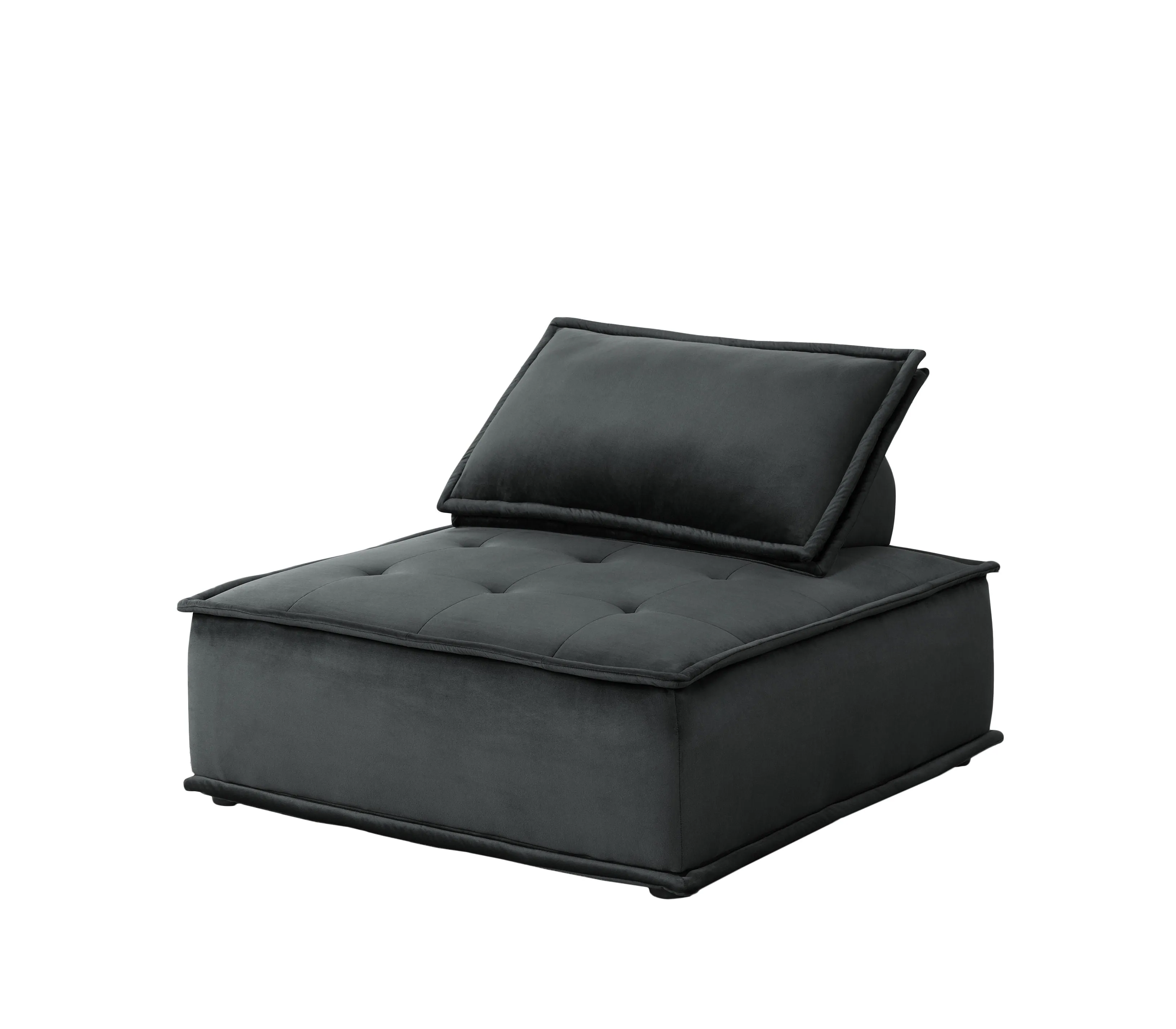 Anna - Velvet Armless Lounge Chair by Couch.com