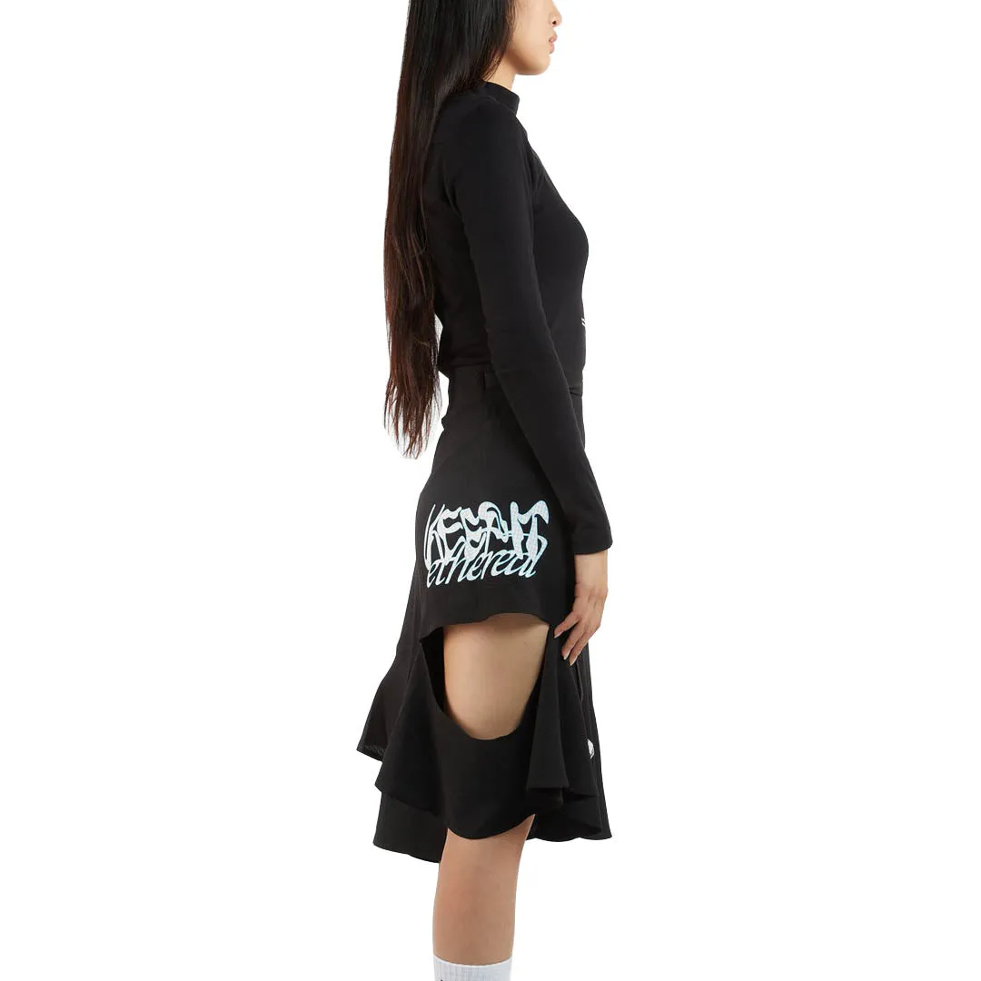 Assemblage Bias-Cut Two Way Wrap Dress Black