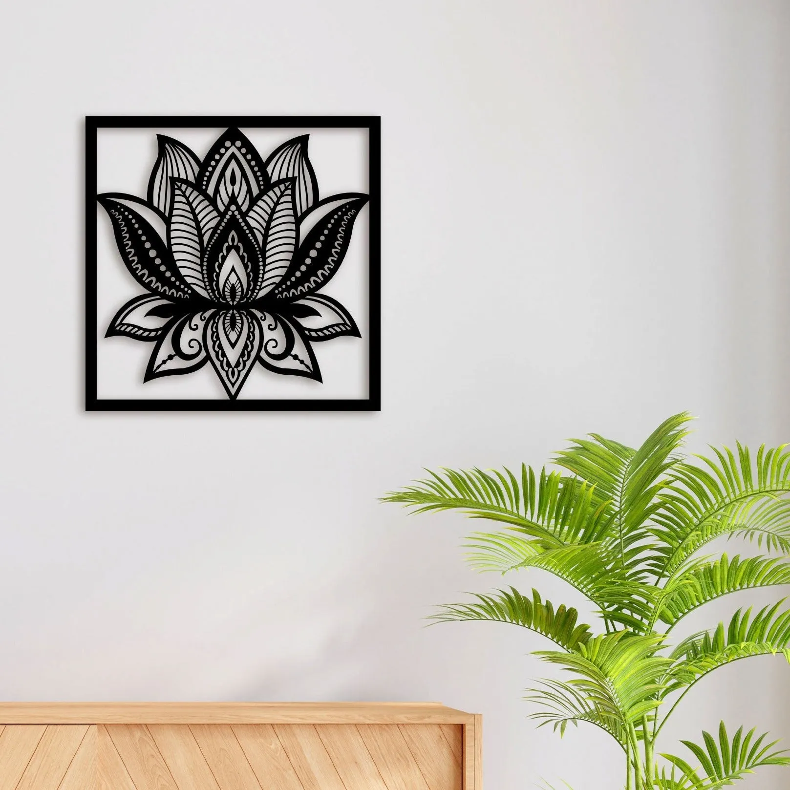 Attractive Lotus Metal Wall Art