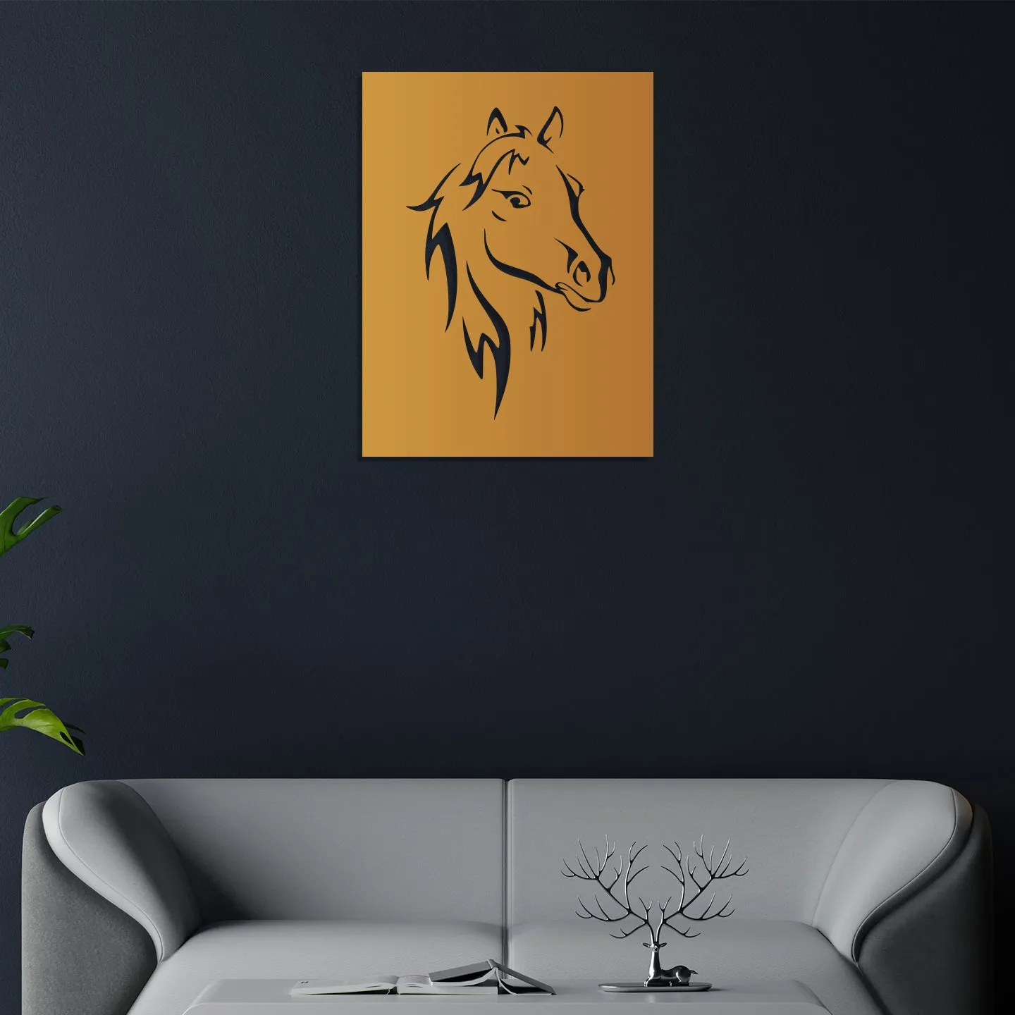 Beautiful Horse Face Metal Wall Art