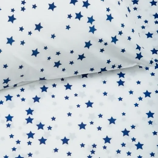 Bedsheet Set - Navy Star - Single/Double Bed Sizes Available