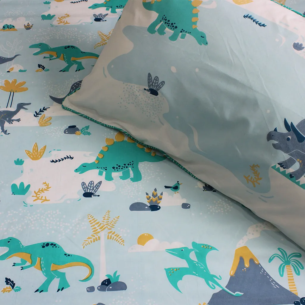 Bedsheet Set - Snooze & Roar Dinosaur - Single/Double/King Bed Sizes Available