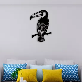 Bird on Branch Metal Wall Art
