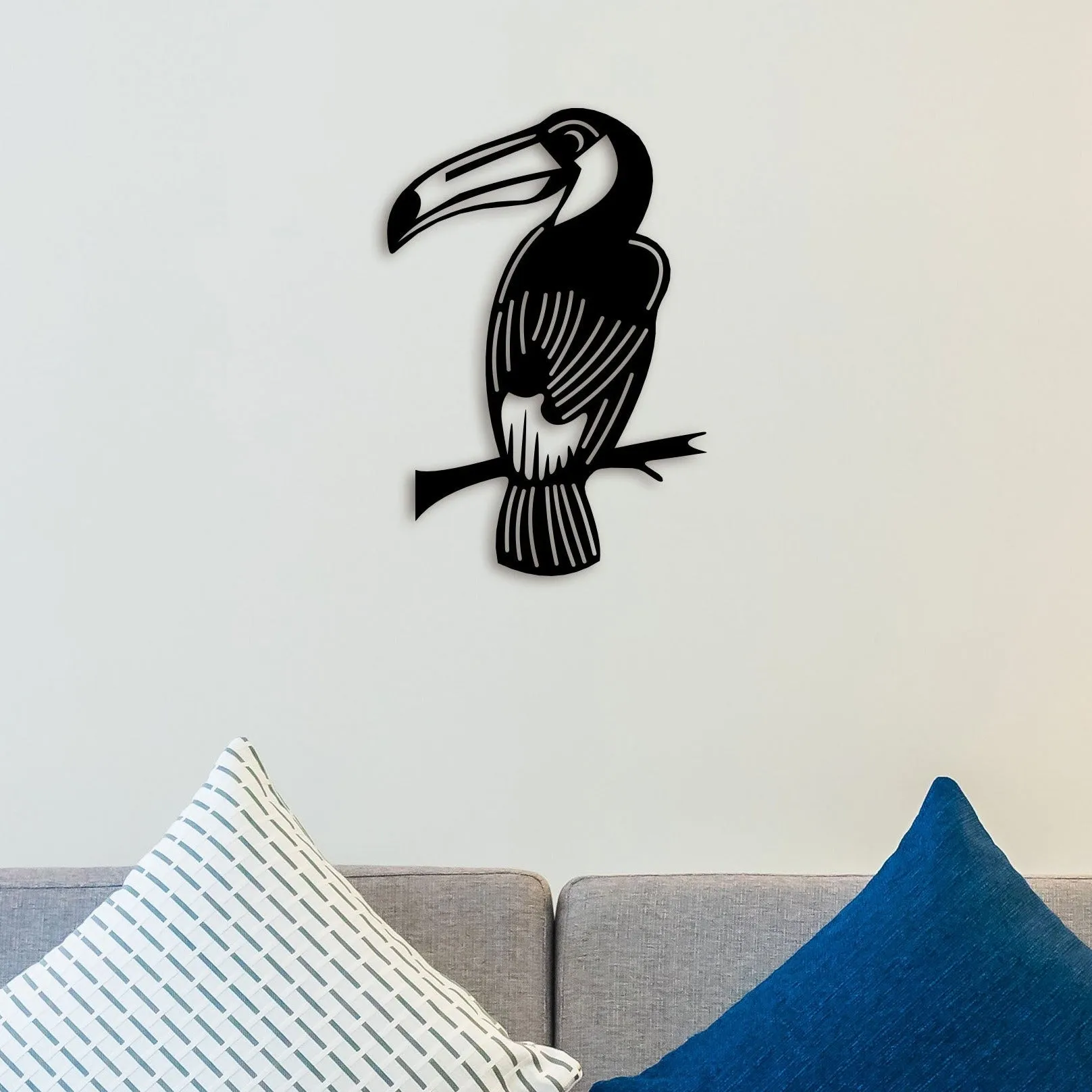 Bird on Branch Metal Wall Art