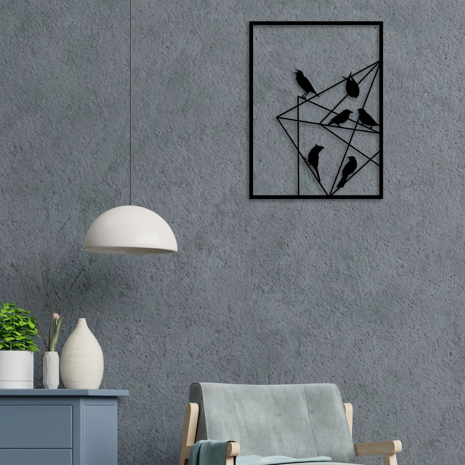Bird Talking Metal Wall Art