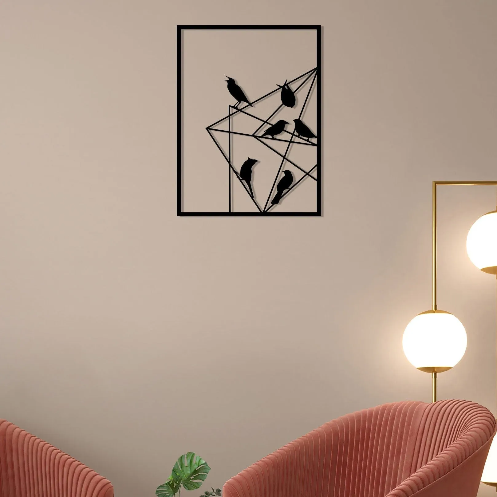 Bird Talking Metal Wall Art