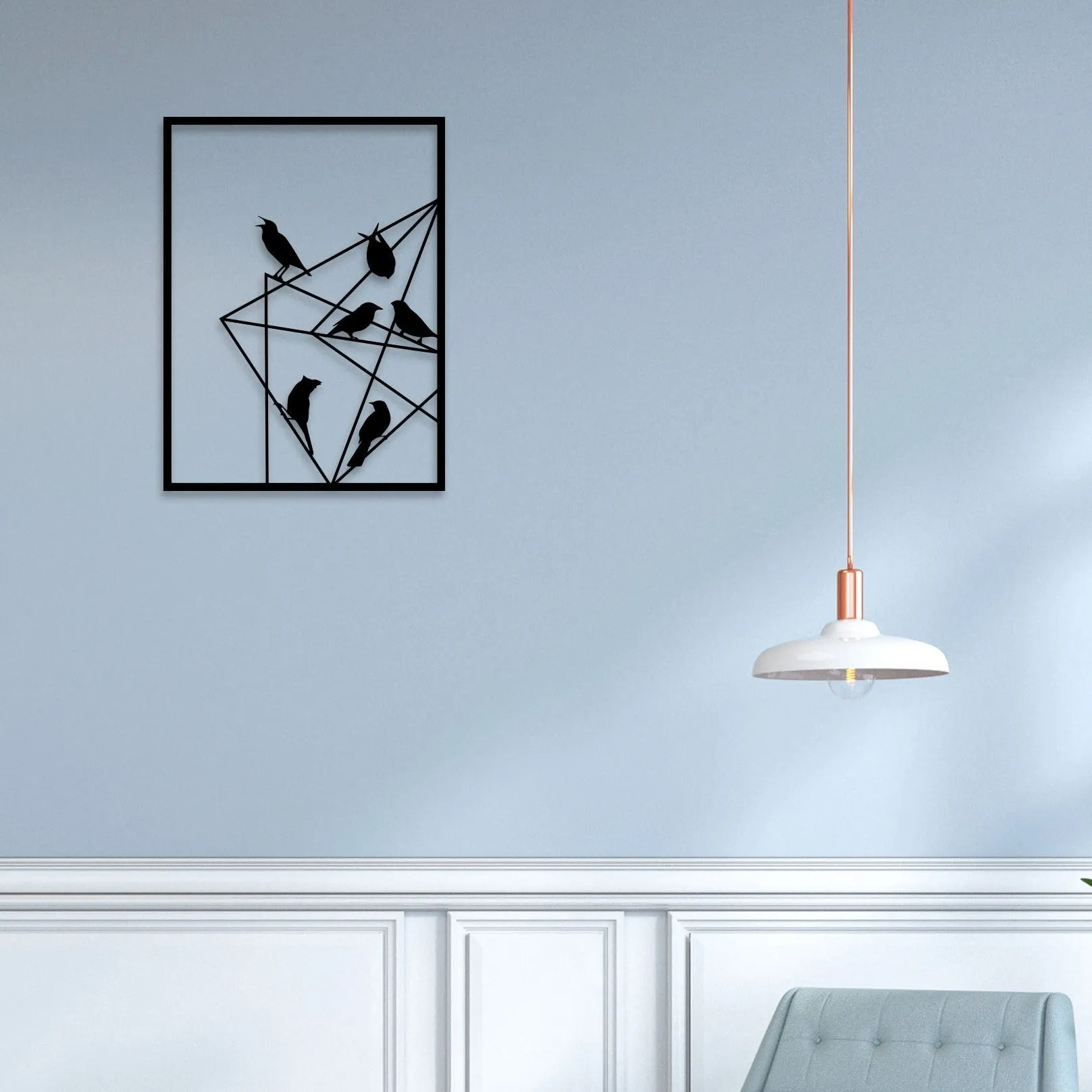 Bird Talking Metal Wall Art