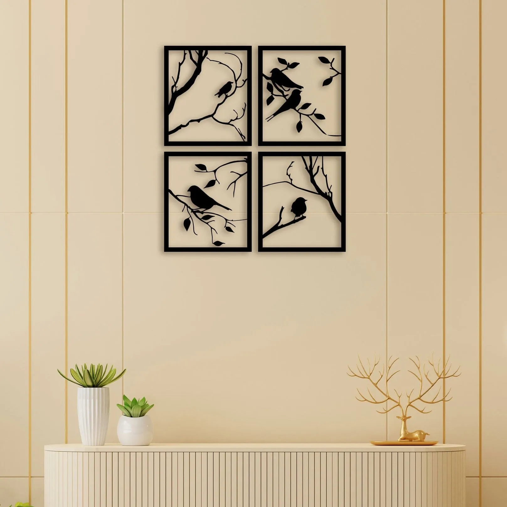 Birds Panel Metal Wall Art