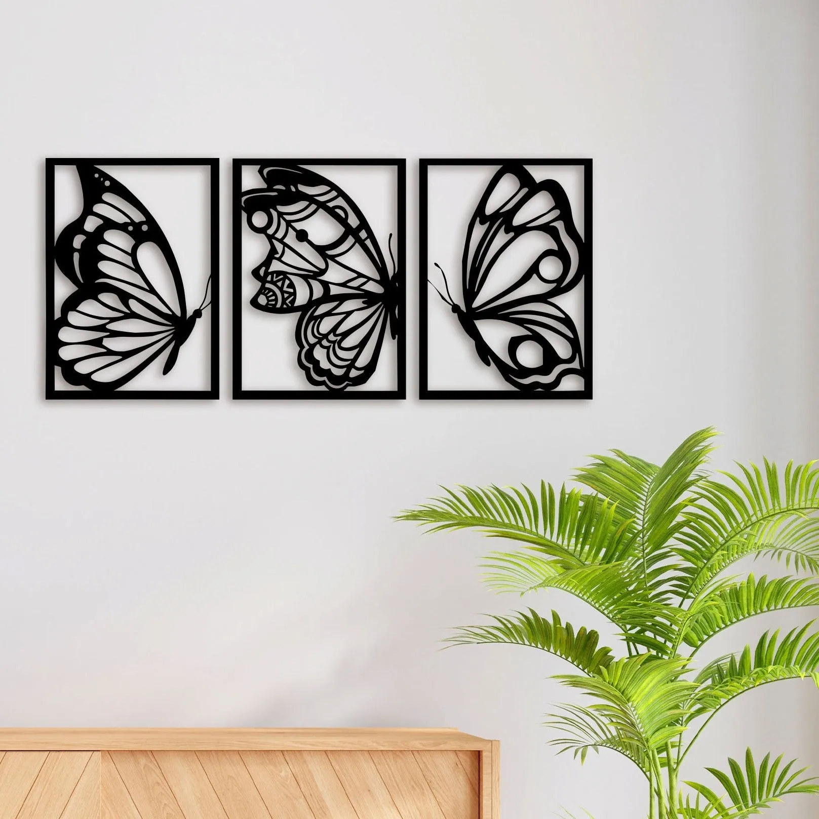 Butterfly Panel Metal Wall Art