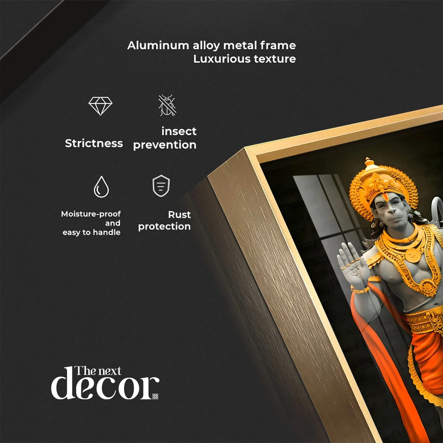Cheeranjivi Hanuman Premium Acrylic Vertical Wall Art