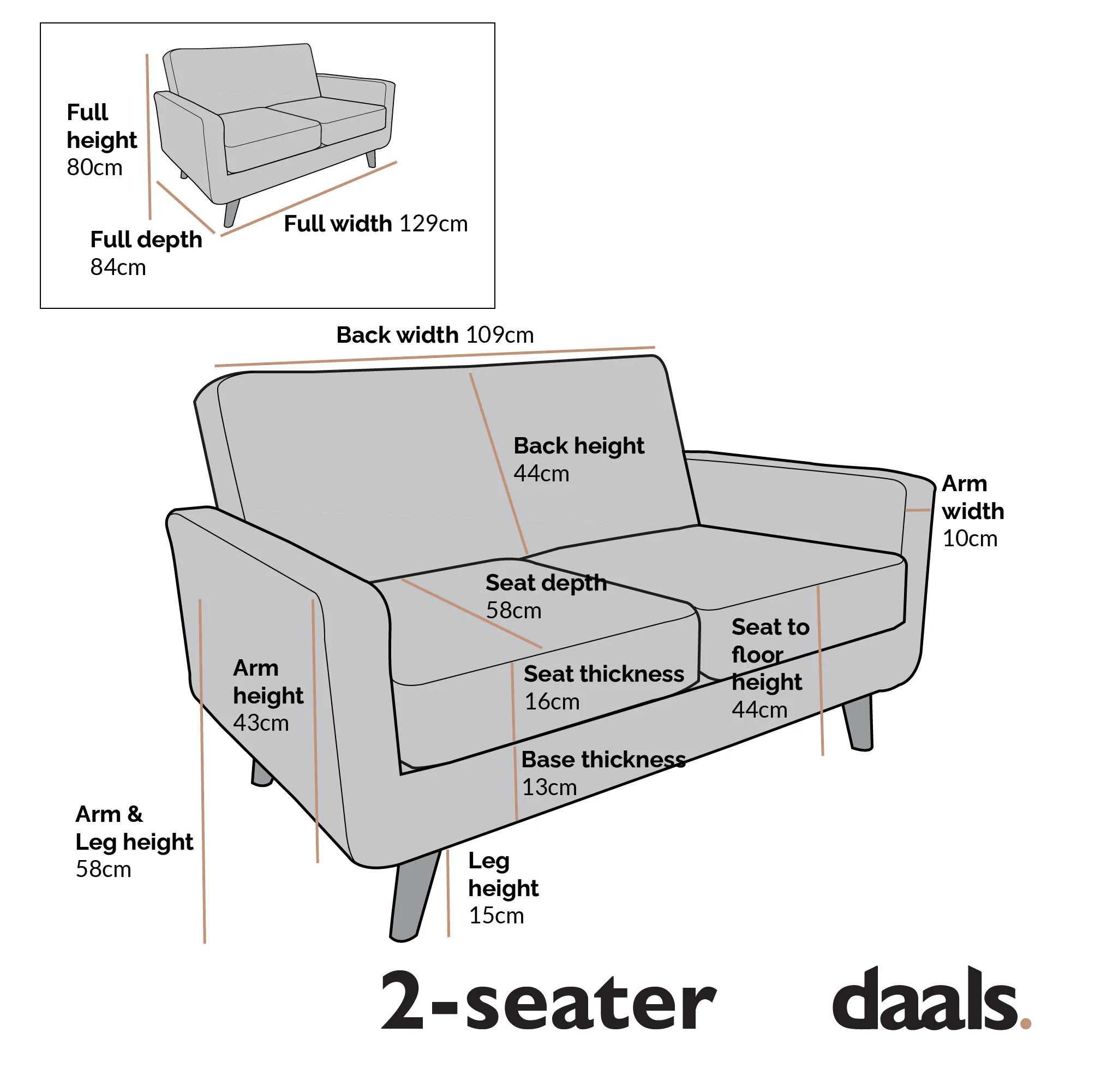 Clarence 2-Seater Sofa in Mustard Yellow Velvet