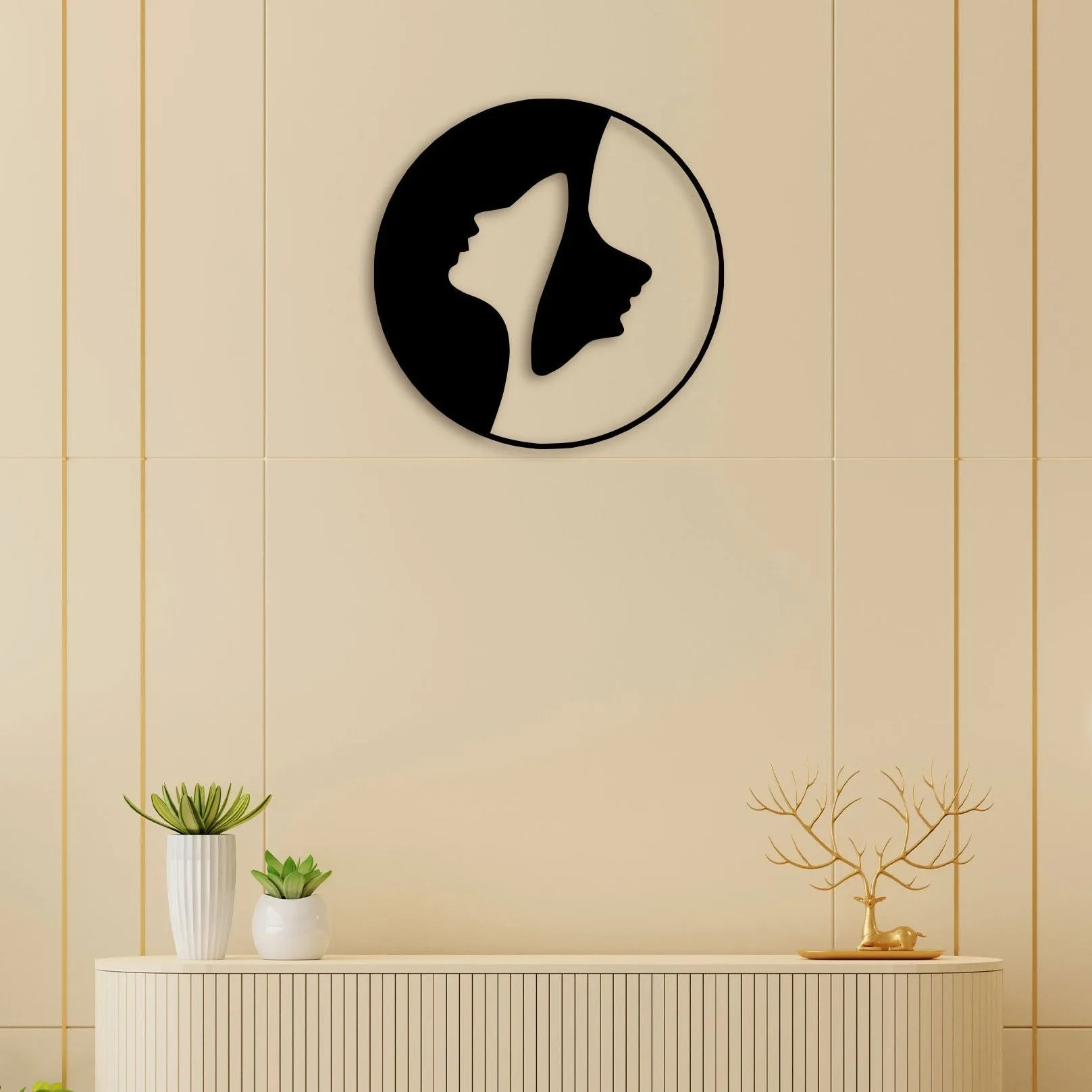 Combine Woman Metal Wall Art