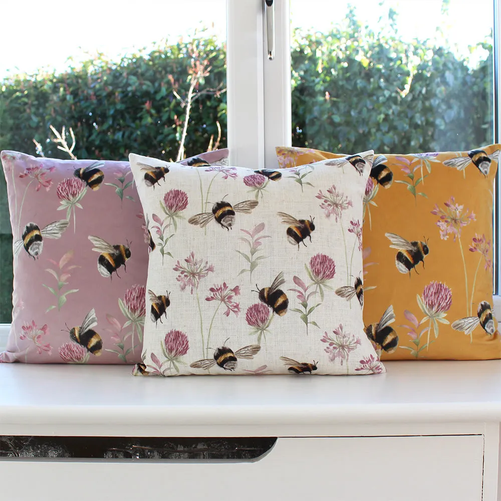 Country Bee Garden Cushion Heather