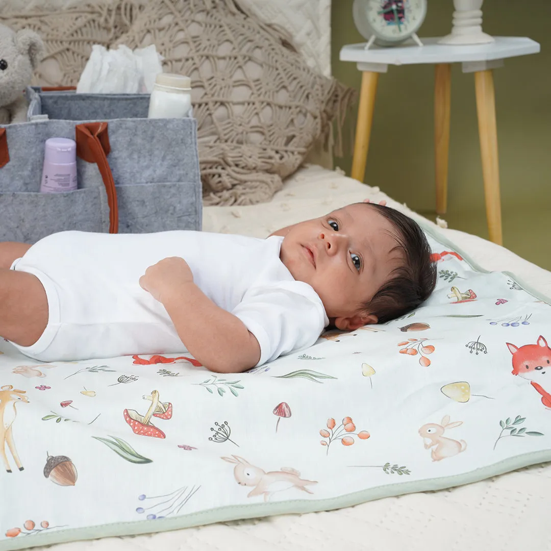 Fancy Fluff Organic Bed Protector - Woodland