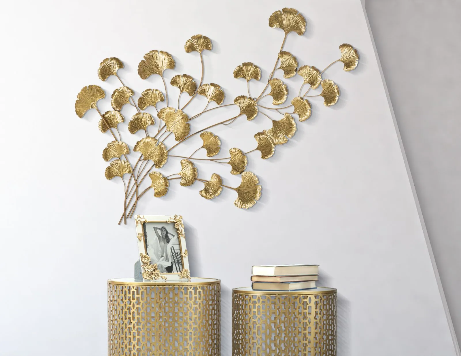 Floating Golden Leaf Wall Decor