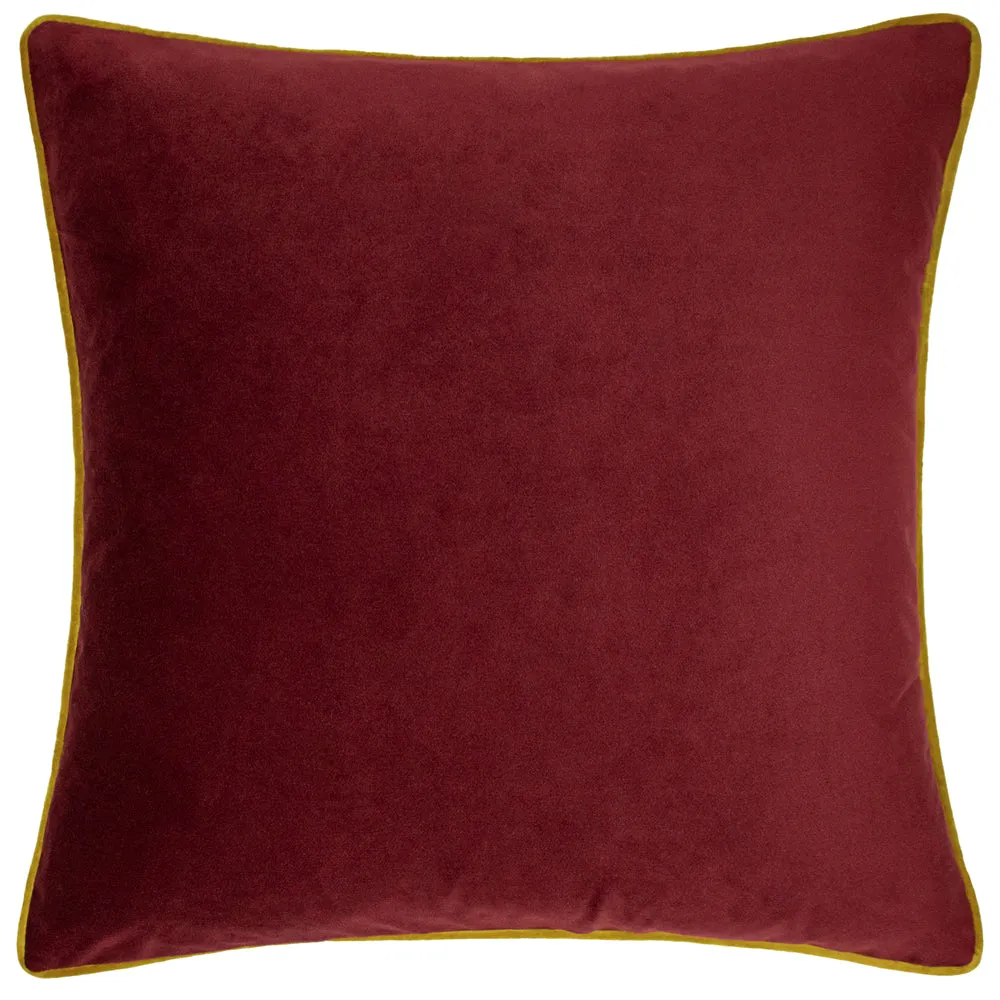 Forest Fauna Woodland Stag Square Cushion Burgundy/Gold