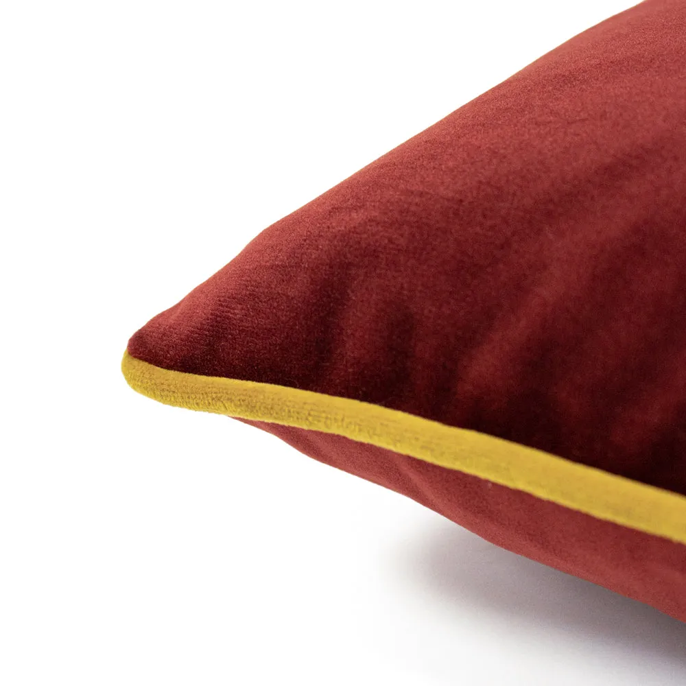 Forest Fauna Woodland Stag Square Cushion Burgundy/Gold