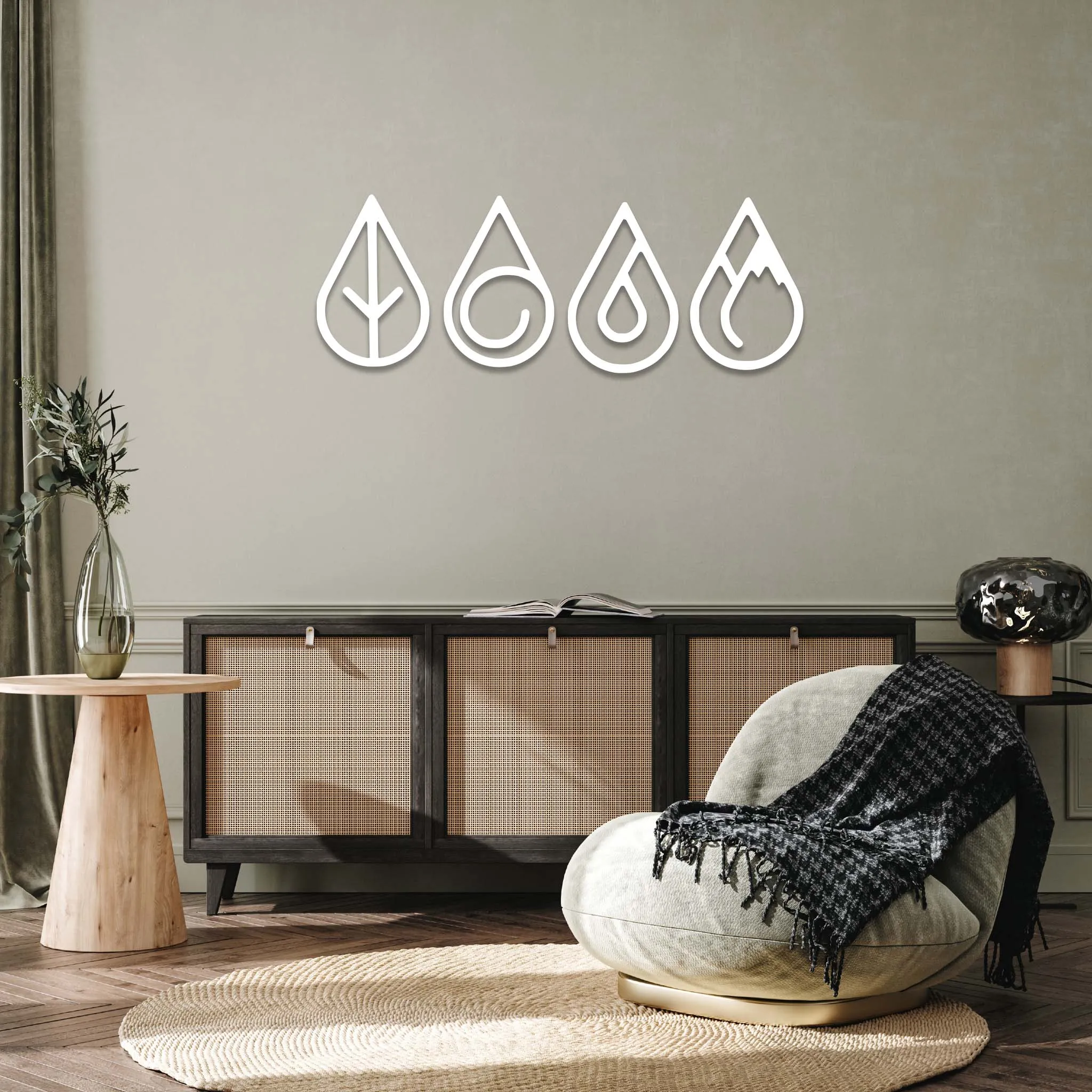 Four Elements - Metal Wall Art