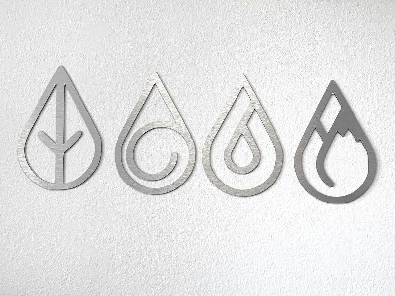 Four Elements - Metal Wall Art