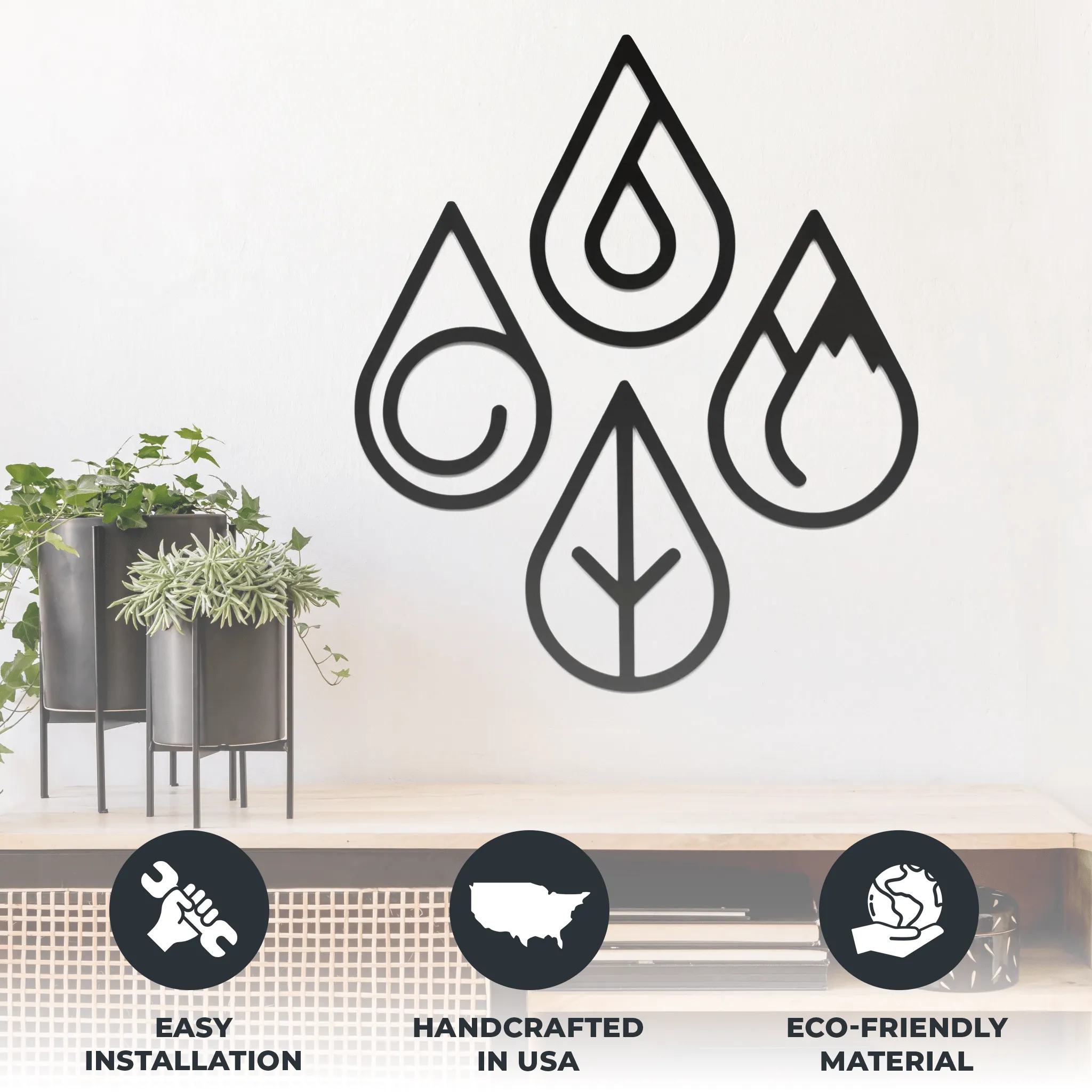 Four Elements - Metal Wall Art