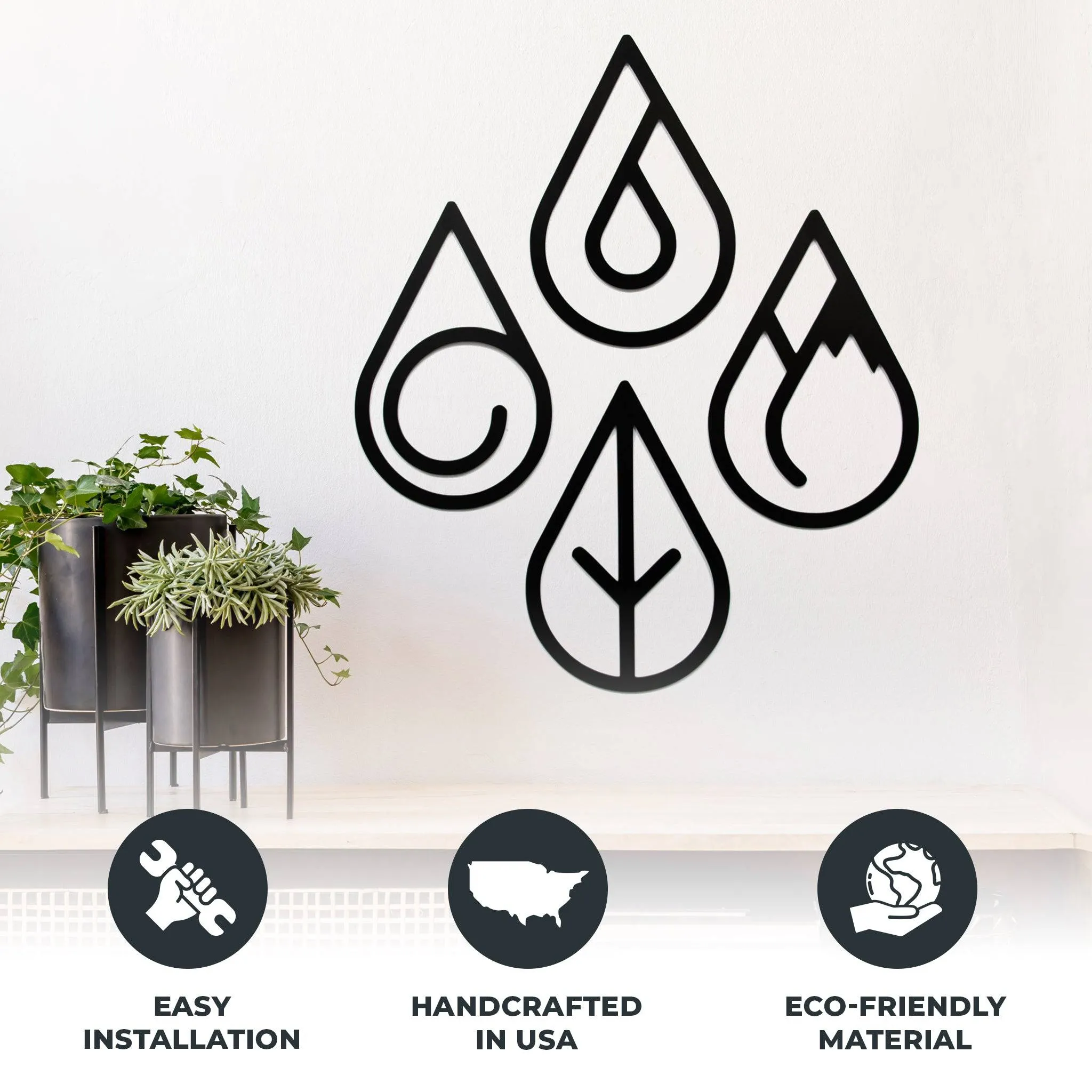 Four Elements - Metal Wall Art