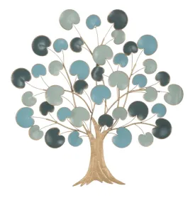 Golden & Blue Tree Wall Decor