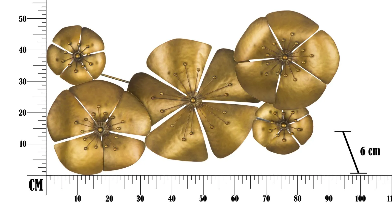 Golden Flower Wall Decor