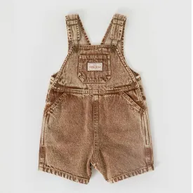 Goldie   Ace Burton Vintage Washed Denim Overalls Brown