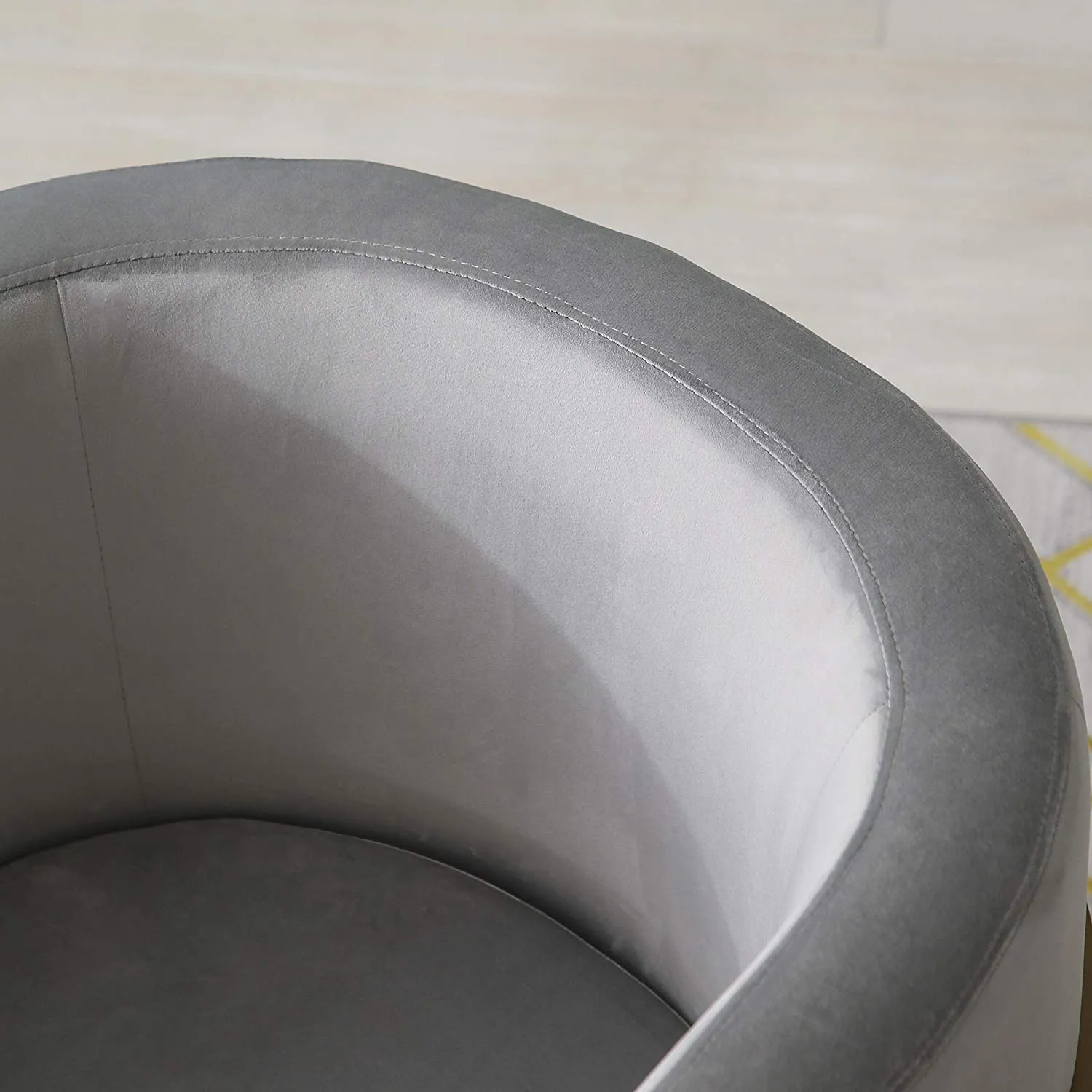Gracie Accent Chair in Grey Velvet
