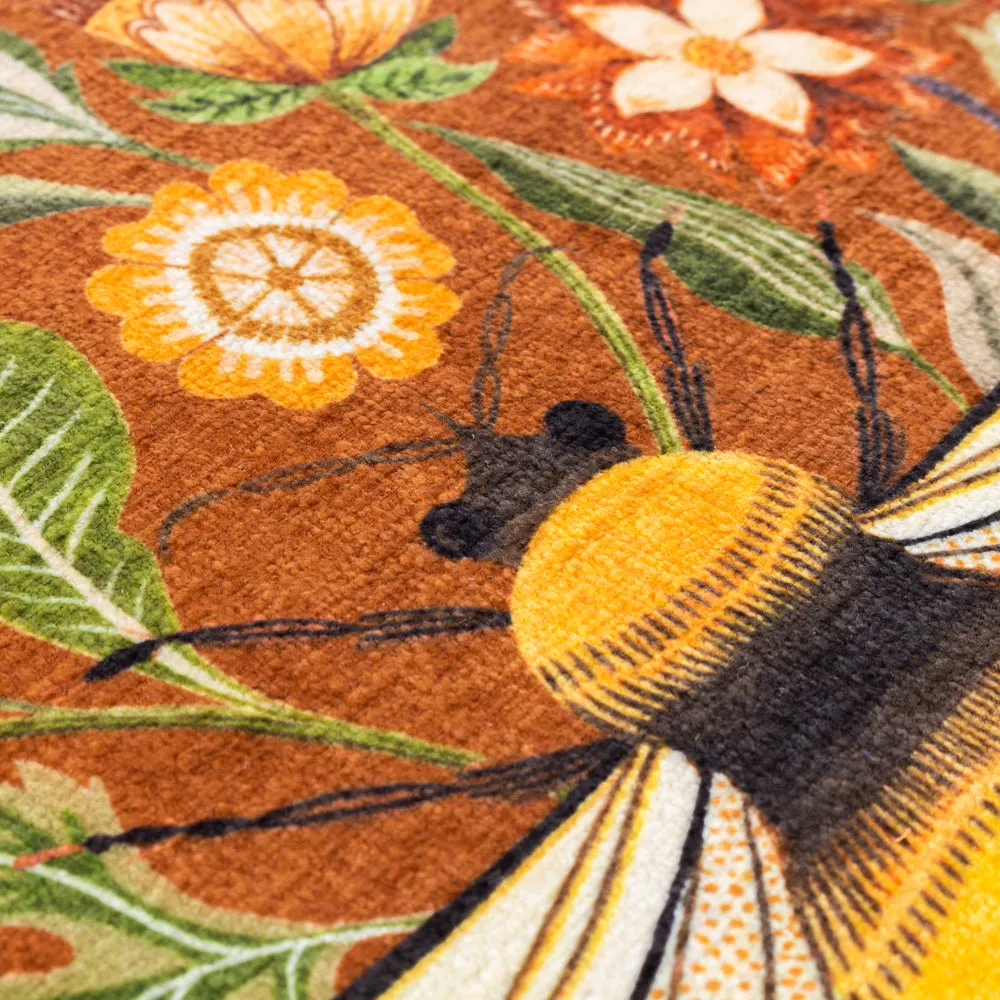 Hawthorn Bee Cushion Ginger