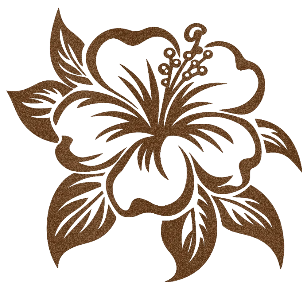 Hibiscus Custom Steel Wall Decor