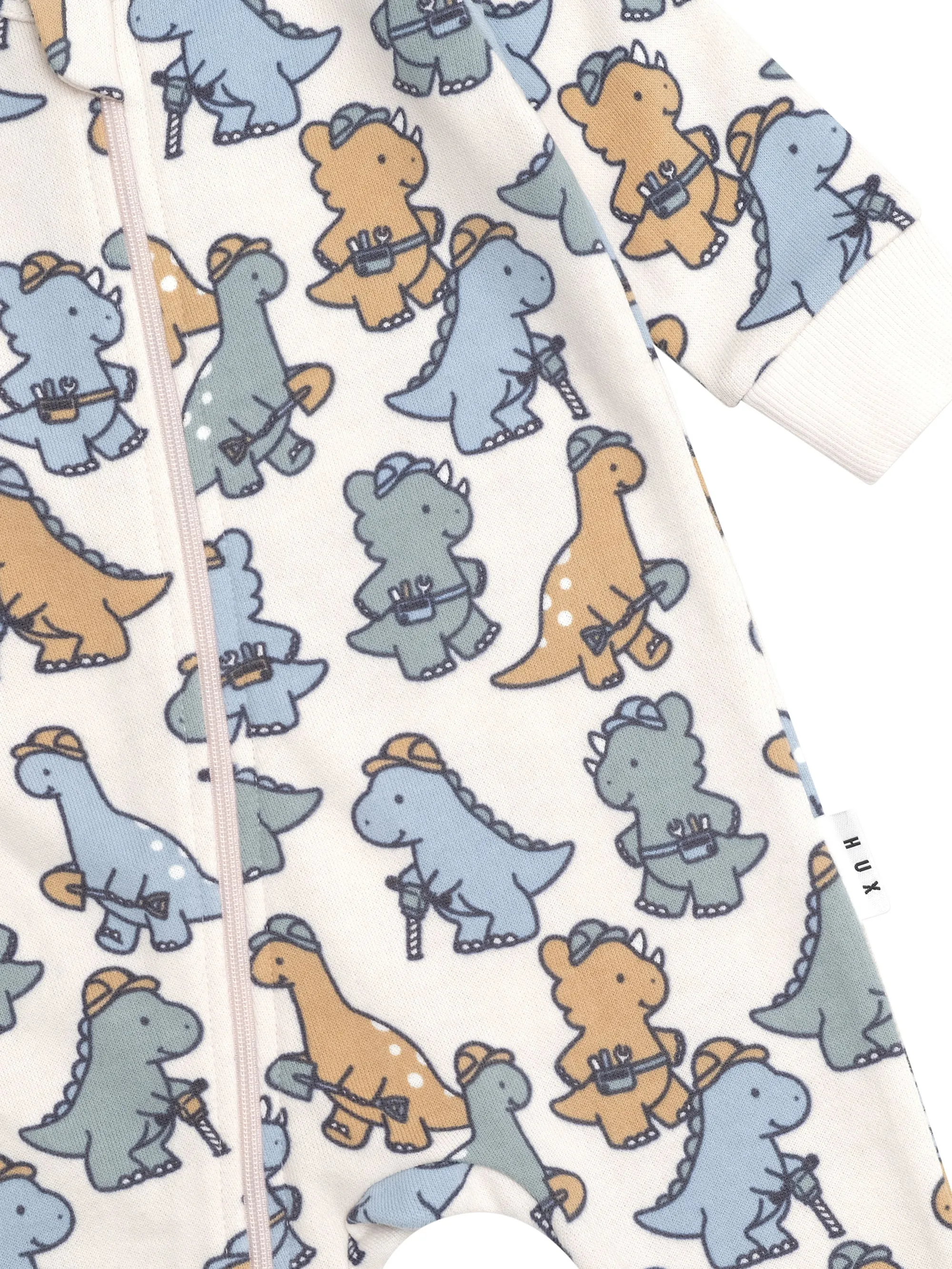 Huxbaby Construction Dinos Romper - Multi