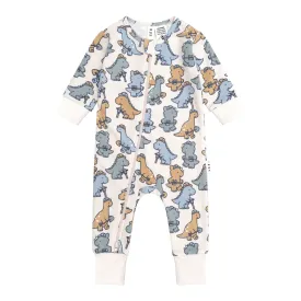 Huxbaby Construction Dinos Romper - Multi