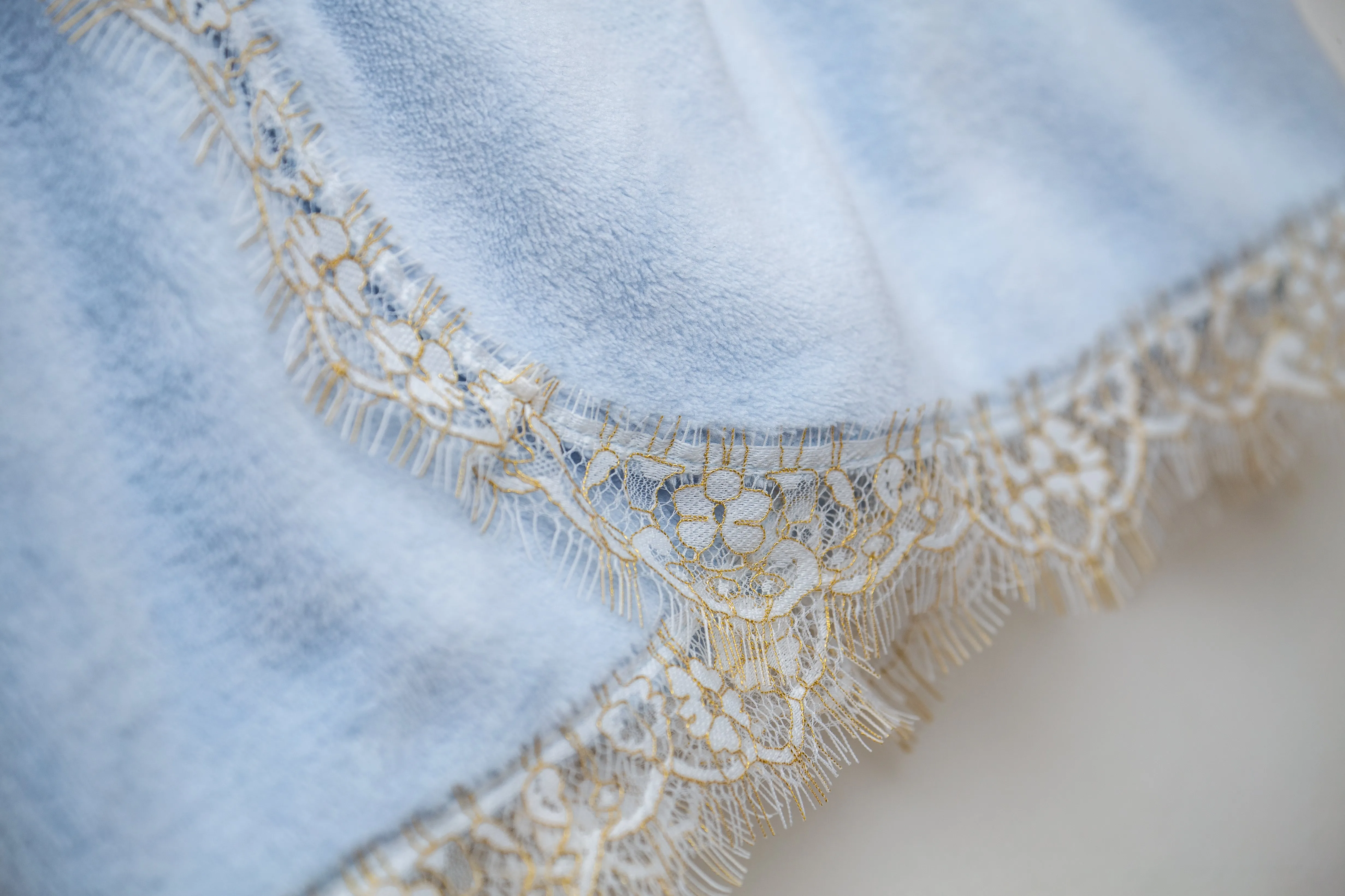 KAYLA - GIRLS BATHROBE IN BABY BLUE