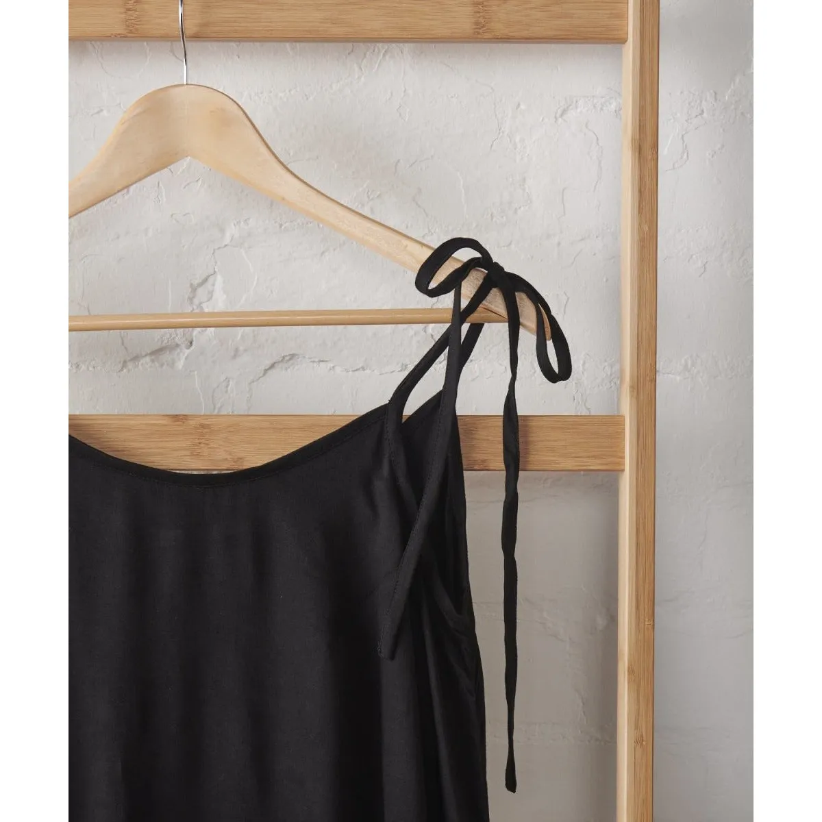 Linen Nightie -  Black