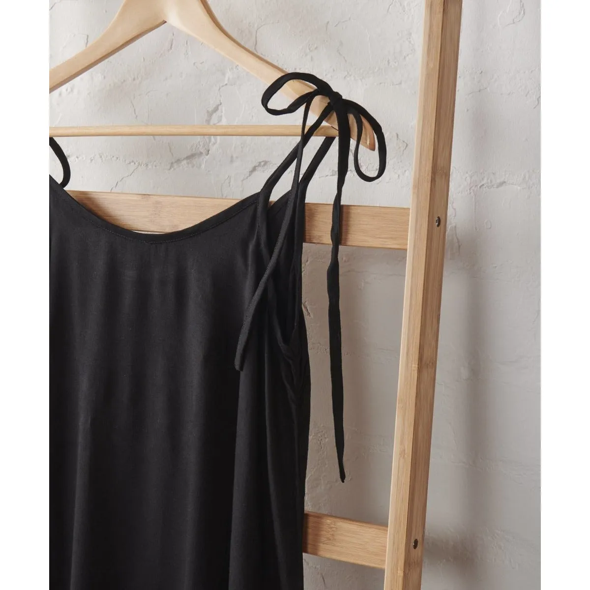 Linen Nightie -  Black