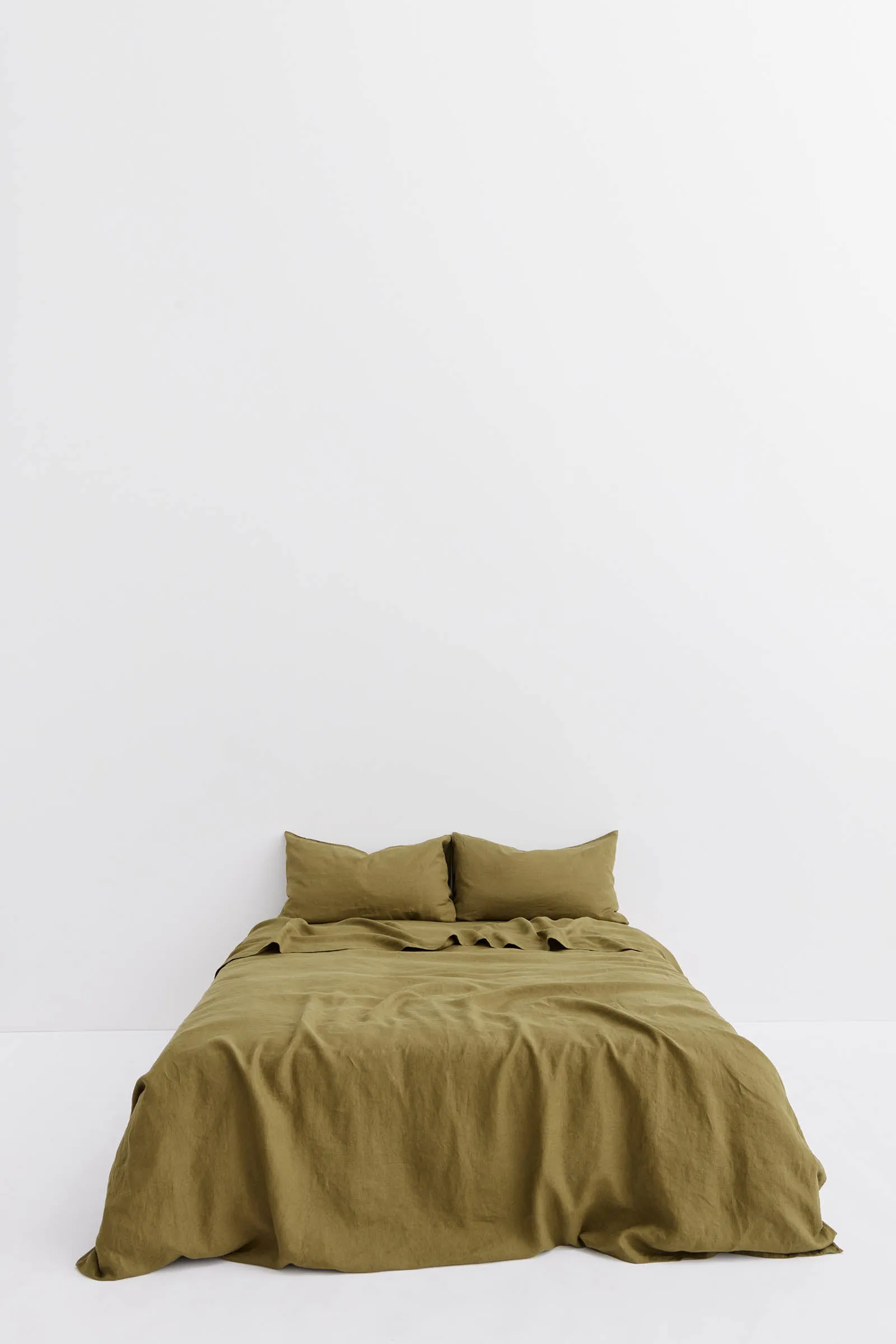 Linen Standard Pillow Cases Olive