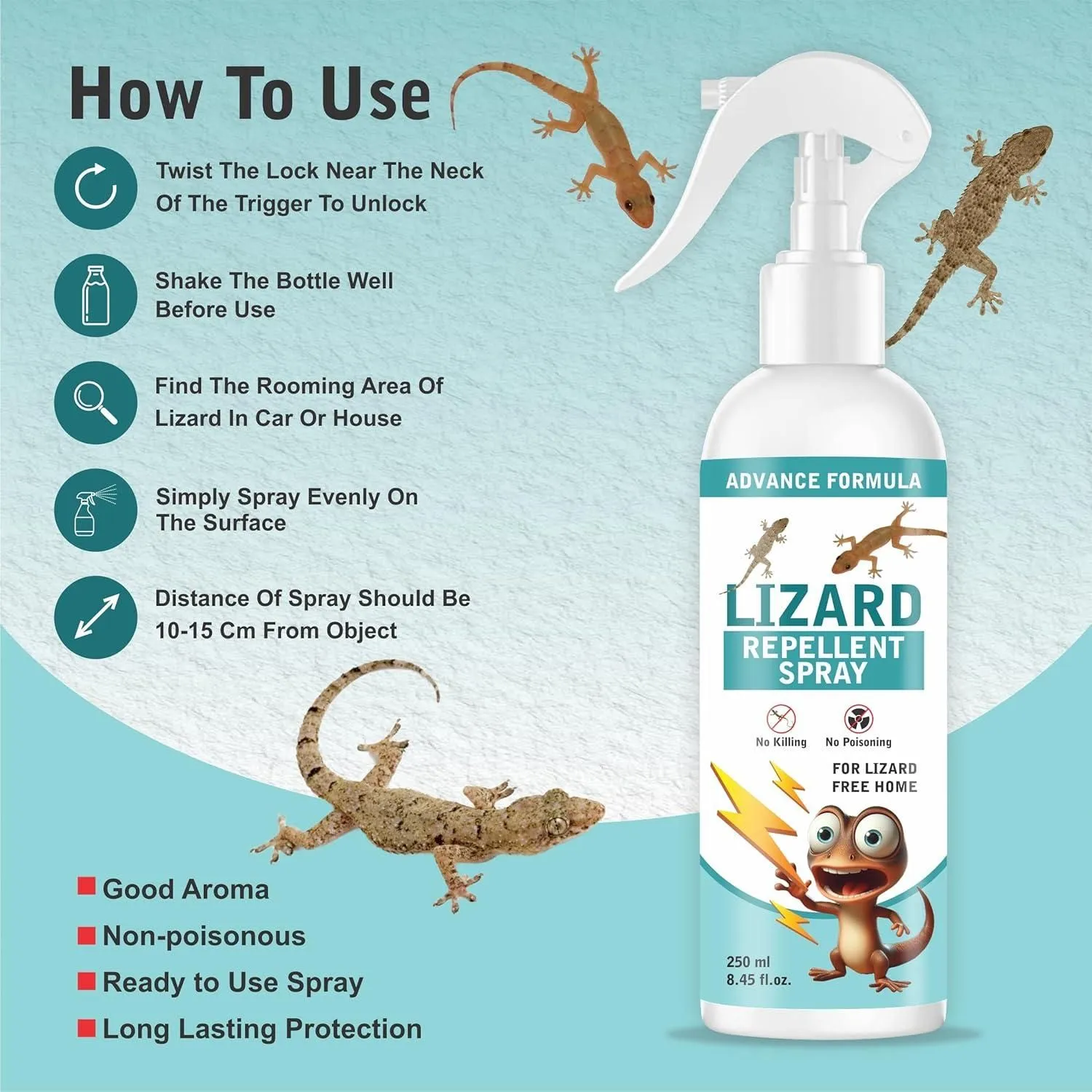 Lizard Repellent for Home Spray - BUY 1 GET 1 FREE