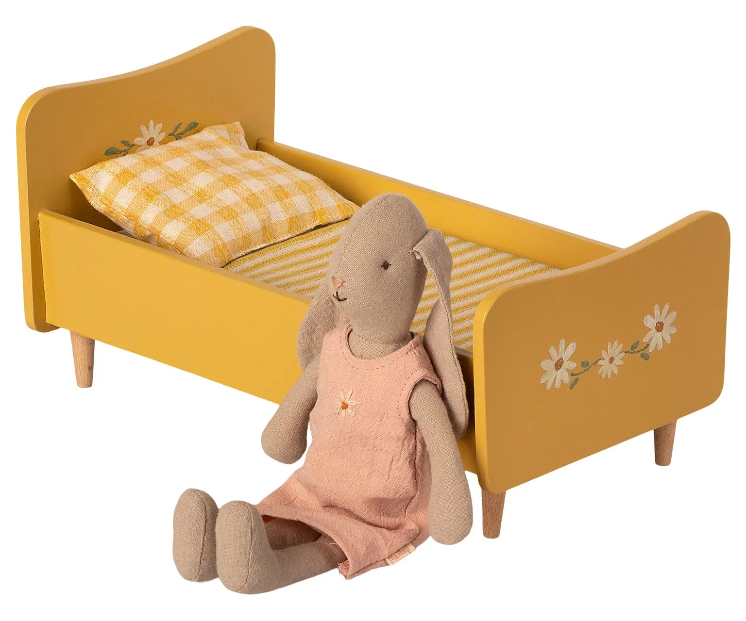 Maileg | Mini Wooden Bed in Yellow