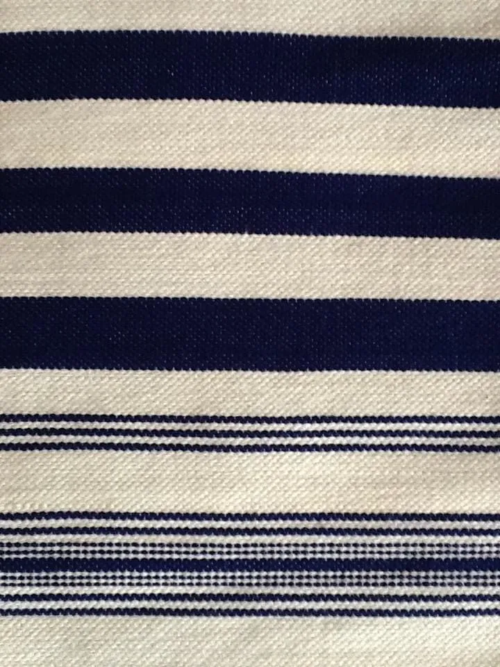 Mendil - Dark Blue Striped Throw