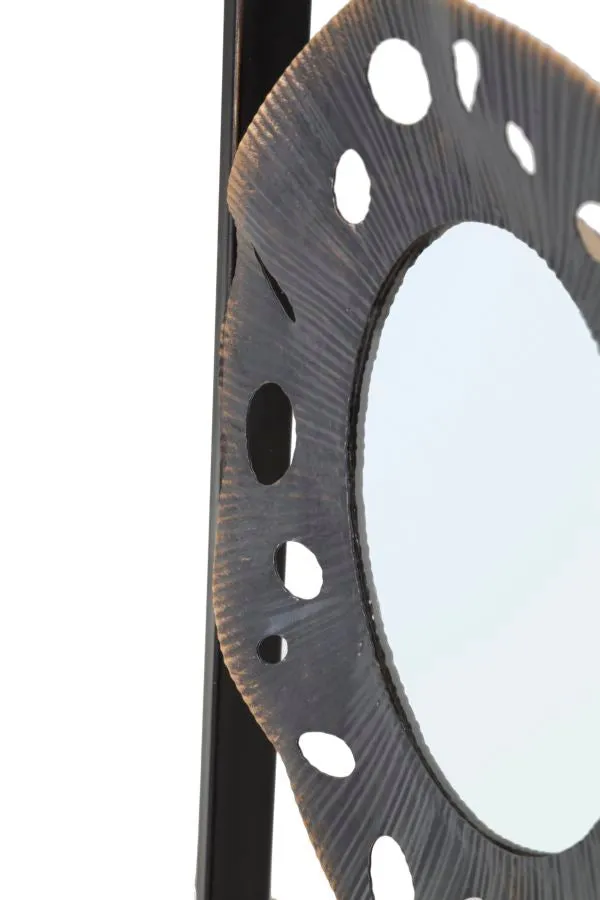 Metal Circles Geometric Wall Decor in Square Frame